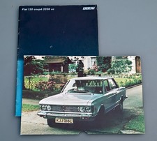 FIAT 130 Coupe 3200cc Car Sales Brochure + Berlina Saloon Photo Sheet