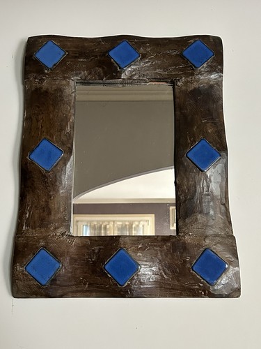 Vintage miroir bois et - miroir,