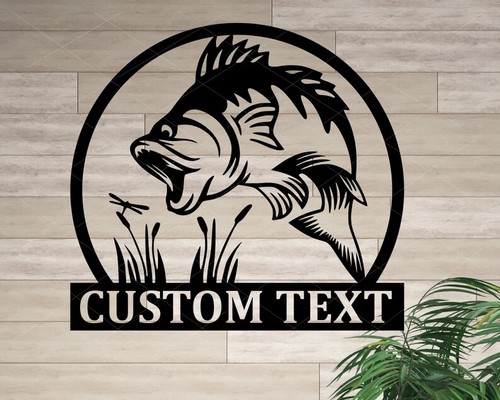 Personalized bass fish black - fish,