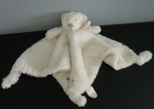 DC2. DOUDOU PLAT DIMPEL OURS BLANC ETOILE BEIGE - EXCELLENT ETAT