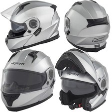 Casque Modulable Moto transformable Visière Pare Soleil Gris