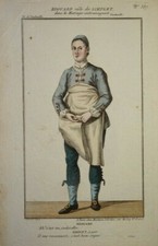 COLOR ENGRAVING FASHION COSTUME THEATER MARTINET EP EMPIRE MEN WEDDING 1810