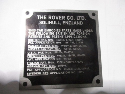 Plaque identification lr - d'identification,