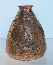 Vase visage céramique