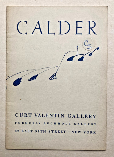 Catalogue calder 1952 curt - 1952,