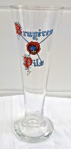 Verre flute emaillee - verre, ancienne