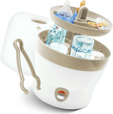 Olympia Stérilisateur De Bibérons À Vapeur Électrique Blanc, Beige