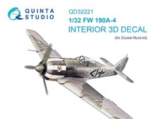 Quinta Studio 1/32 FW 190A-4 Intérieur imprimé en 3D et coloré (Zoukei Mura...