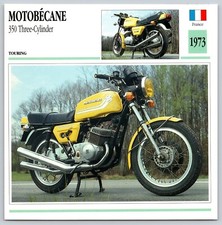 Motobecane 350 Three-Cylinder 1973 France Edito Service Atlas Motorcycle Card