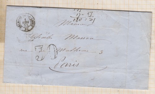 Entier postal 1855 cachet - 1855,