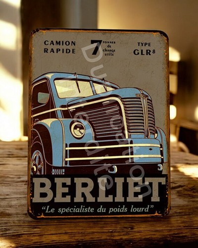 Plaque métal vintage berliet - plaque,