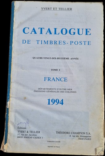 Catalogue yvert tellier - yvert,