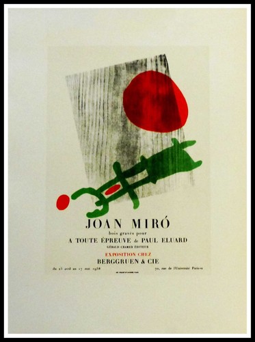 Joan miro bois gravé - :,