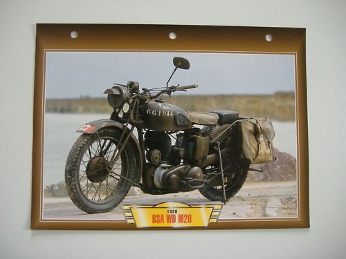 Fiche moto bsa - bsa, 1939