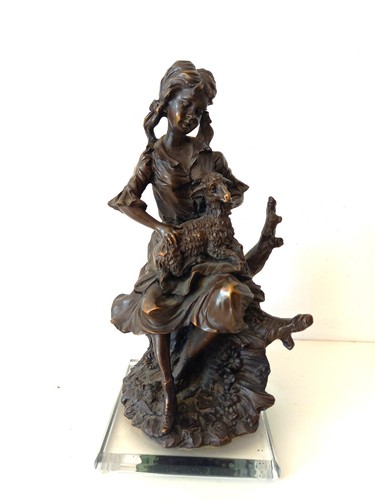 Statuette jeune bergere - statuette,
