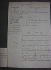 Minister of War Lacuée de Cessac.Letter signed on candles to Vil price.1811