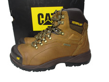 Caterpillar CAT Diagnostic Hi Steel Toe Boots Waterproof Dark Beige Mens Sz 10