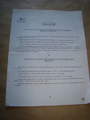 John deere instructions - deere,