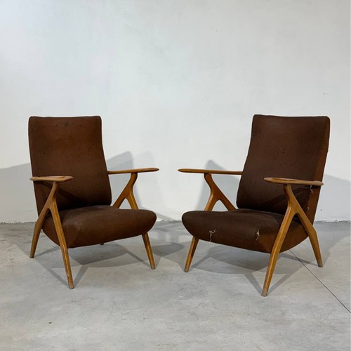 Paire fauteuils mid - fauteuils, mid-century