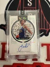 2020 Panini NOIR in focus Jordan Poole RC Autograph Black Box 1/1  IF-JPO