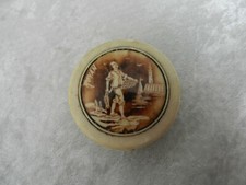 Antique Pill Box or Other / ROYAN Fishing Scene 19th Early 20th