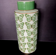 Archipelago papillon large canister Green Butterfly Decoration not food safe