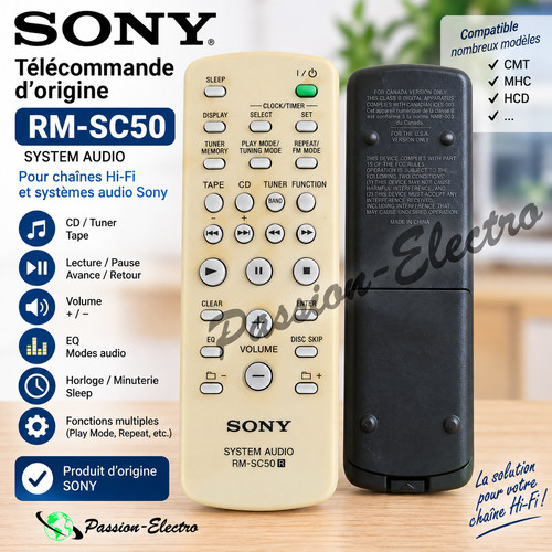 Télécommande sony sc50 - télécommande, rm-sc50