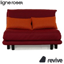 Ligne Roset Multy Tissu Canapé Deux Places Rouge Orange Fonction Lit Neuf