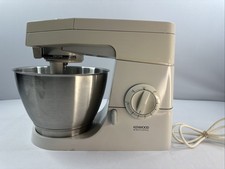 Kenwood Chef Excel Mixer Model KM210 (Tested) Whisk & Dough Hook Metal Bowl