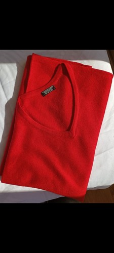 Poncho cape rouge 100%