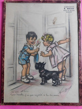 ENGRAVING UNDER GLASS ILLUSTRATOR GERMAINE BOURET 1936 OFFERED trade MASS BUCHY