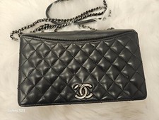 Chanel Calfskin Quilted Small Ballerine Flap Black Beige