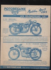 (motorcycle) old advertising papers: MOTOBECANE models April 1949 (P46414)