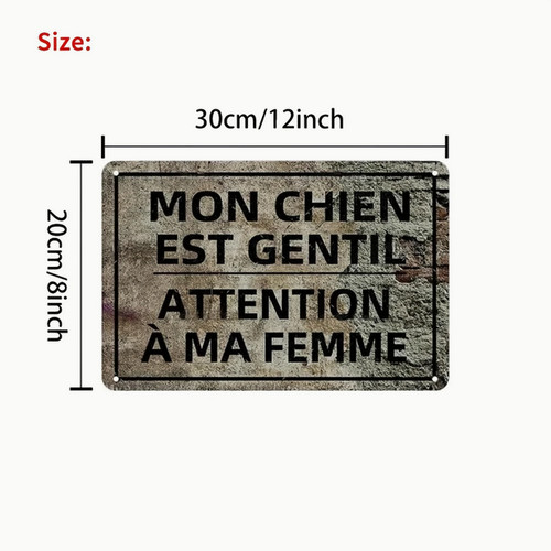 Plaque métallique humour - métallique,