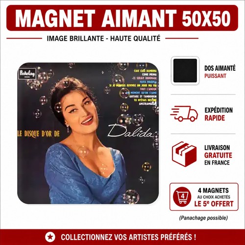 Magnet dalida 5x5 cm aimant - magnet,