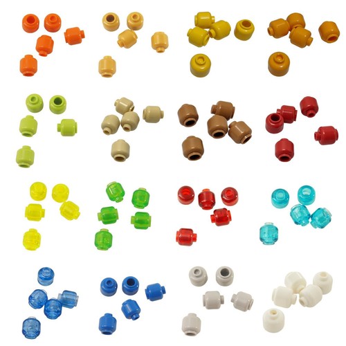 Lego tête minifigure - tête, (unie)