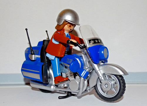 Playmobil moto doree rouge - moto,