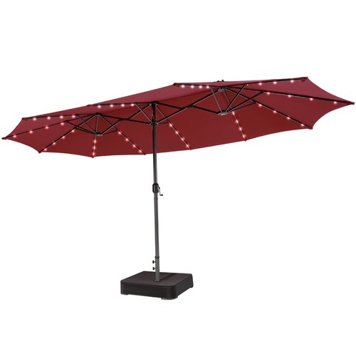 Parasol double avec éclairage