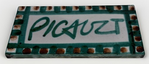Rare carreau avec inscription - rare,