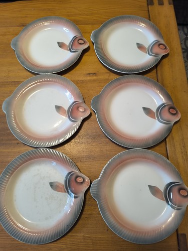 Six assiettes poisson - six,