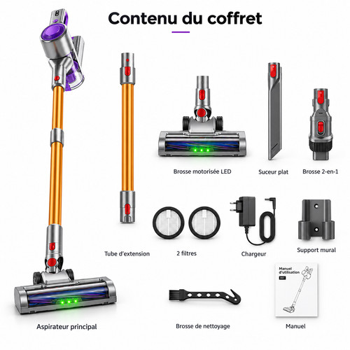 Aspirateur balai sans fil - aspirateur,