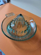 Antique Green Tinted Glass Juicer