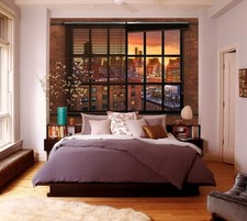 Brooklyn Brique Papier Peint Mural Mur 368x254cm Industriel Mezzanine Style Déco