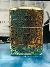 Zippo Brass Armor 5 Side Arabesque Son of Satan Zippo Lighter NEW