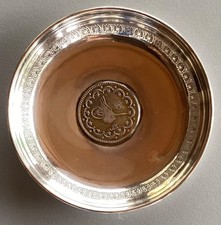 800 Silver Pocket Empty Small Cup with Arabic Coin