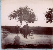 Vintage Silver Print 7x7 Silver Print Bike Ride Circa 1900