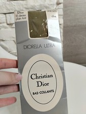 Vintage Christian Dior Bas Collants Sheer Nylon Tights 1980 - Olive One size