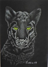 Pastel Animal Painting "Black