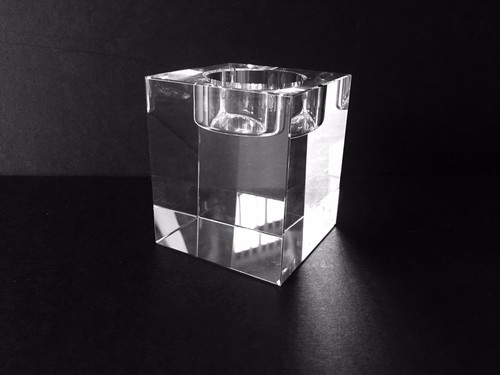 Crystal glass block - crystal, cube