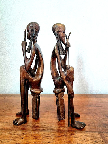 Paire statues africaines - paire,